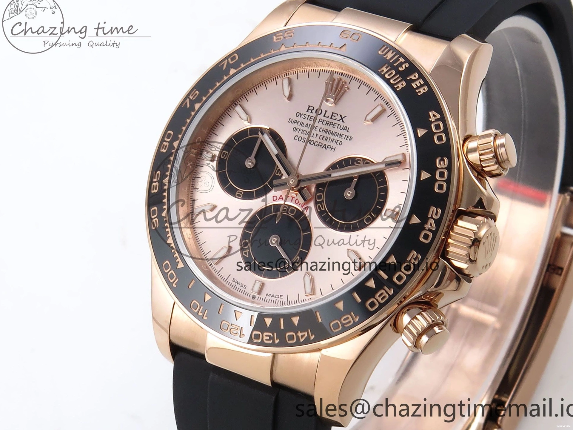 1:1 V6（Gain Dial SH4131 on Oysterflex Daytona RG 126515 Best Strap Weight） Black QF Edition 0524
